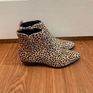 GAP Leopard Print Ankle Booties in Tan and Black